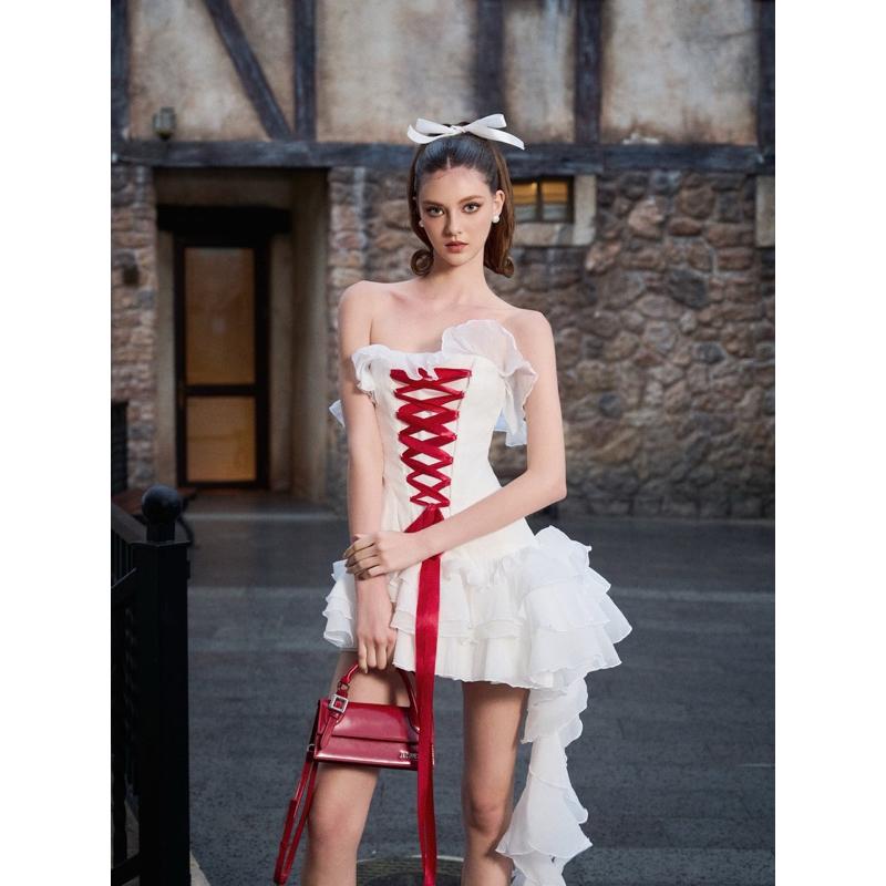 AMELIE - Váy cúp ngực dáng corset xếp tầng - Femme Dress