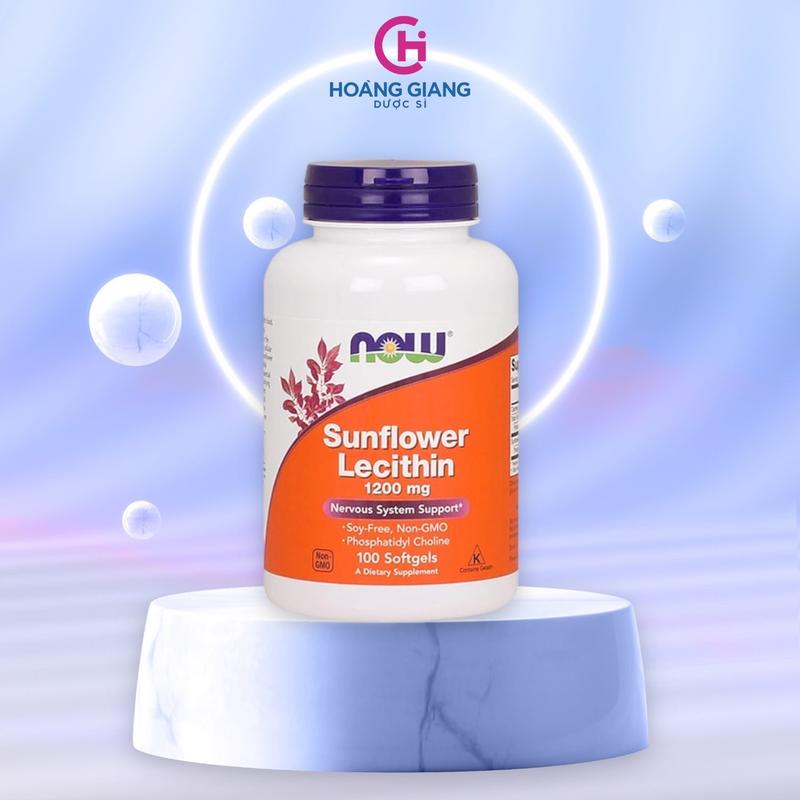 ￼Viên uống Now Sunflower Lecithin Mỹ hỗ trợ chống tắc tia sữa 1200mg
