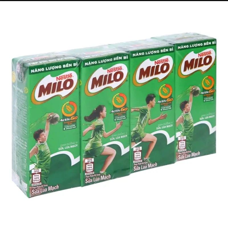 Lốc 4 hộp sữa Milo activego 180ml có đường 4