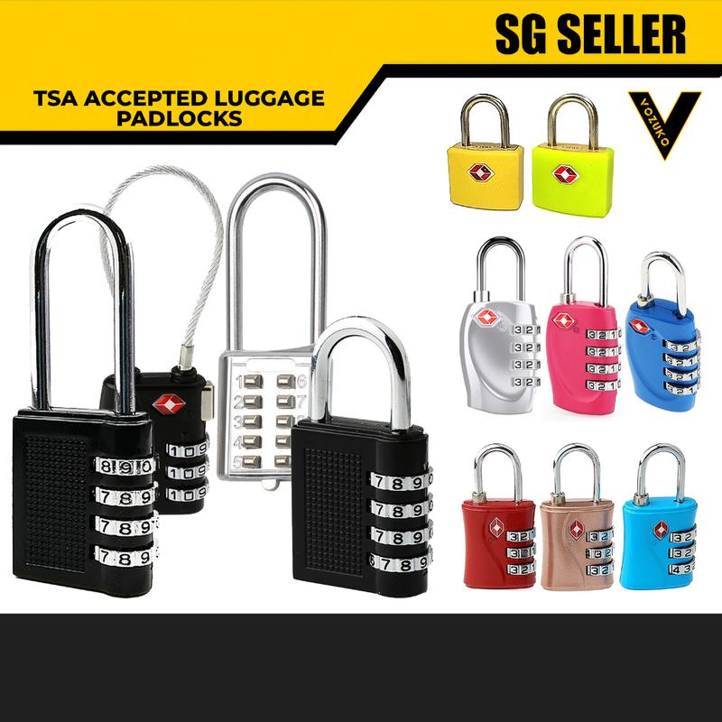 TSA Accepted Luggage Locks Digit Or Key Combination lock Steel Padlocks for Suitcases & Baggage Travel Bag Lockers 0