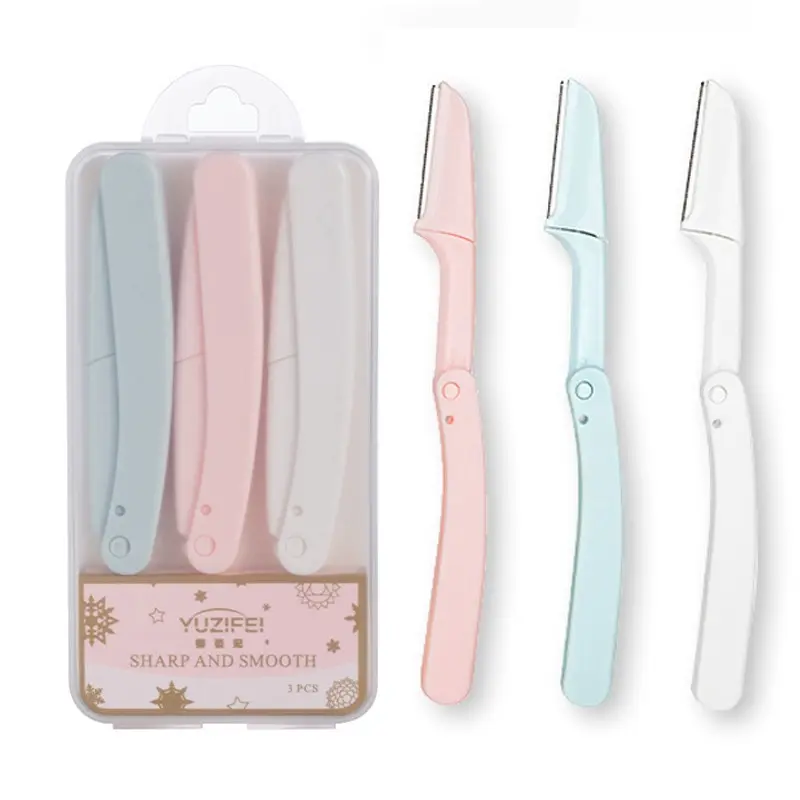 Safe folding Eyebrow Shaver Women's Scratch Protection set Beauty tool Replaceable blade