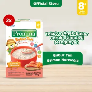 2 PCS - Promina Bubur Tim 8+ Salmon Norwegia 100 Gr