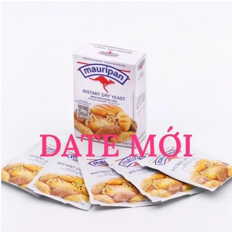  Men nở men khô lạt Mauripan hộp 5 gói  1gói 10g làm bánh mỳ bánh bao pizza 