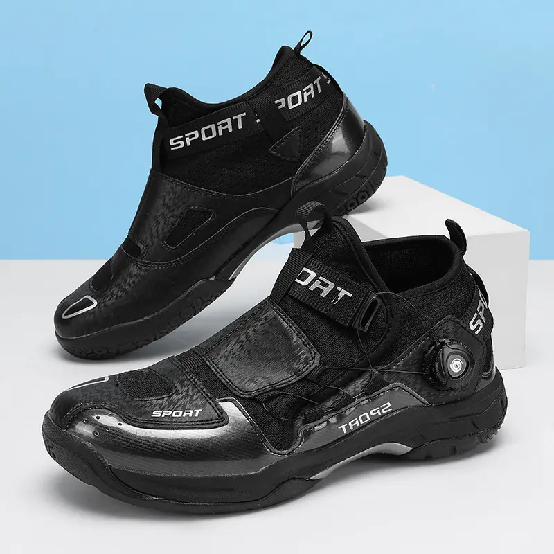 (SIZE 36-45) TPU+ Carbon Plate!BOA Unisex Professional Wide Last Badminton Shoes Non-slip Cushioned Outdoor Race Training Shoes