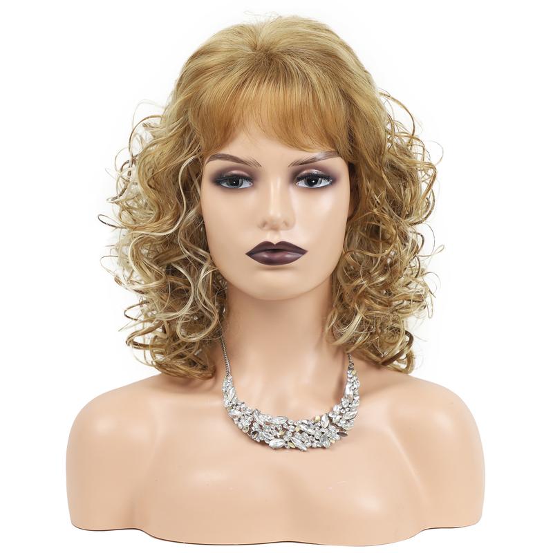 Product Introduction of New Women's Mid-Length Curly Wig 1