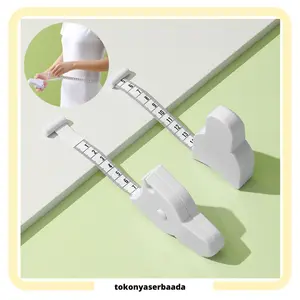 TSA Meteran Badan 152Cm Meteran Gulung Putar Otomatis Alat Ukur Badan Y Type Ergonomis Untuk Fitness Alat Pengukur Lingkar Tubuh