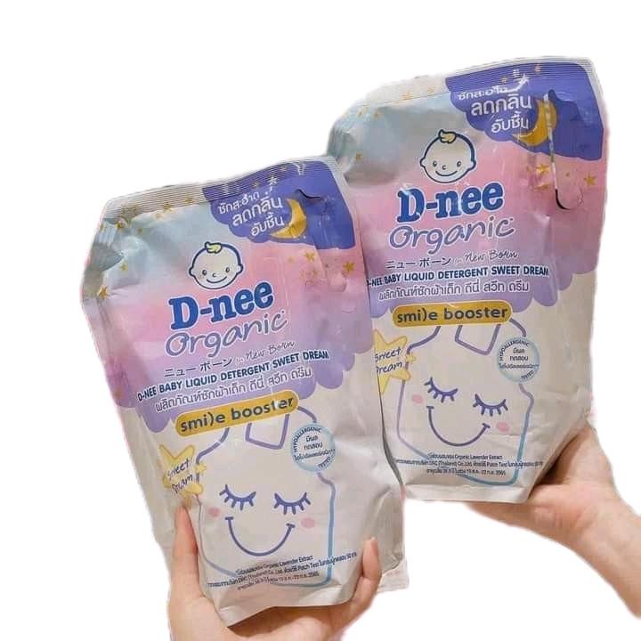 [Combo 2 túi Nước giặt xả 2in1 D-nee Smi)e Booster] mã mới (1400ml/túi) nội địa Thái Lan | tặng kèm túi xả Hygiene 20ml Cho Bé 5