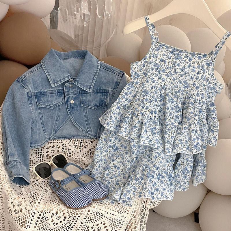 Product Introduction of Set Jaket Kot Pendek, Sesuai untuk Pakaian Musim Luruh, Pakaian Anduh,  Sesuai untuk Pakaian Bayi Perempuan q  nq dress gaun  bunga dress  anak bajubudak  viral bajubudak  comel dress  kanak outfits  girls kebaya  kids setelan  anak 1