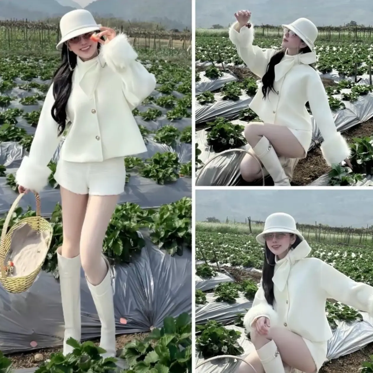 dạ ép mềm mịn không rặm ngứa , cổ nơ cách điệu tiểu thư , tay phối lông sang chảnh . 3 size sml Áo nhẹ nhàng dễ mặc , có lớp lót lụa bên trong tạo cảm giác dễ chịu