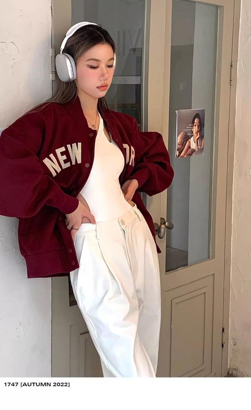 Product Introduction of Menswear Jacket Trendy Spring and Autumn New Basic Short [NewYork] Printed Jacket Men & Women Trendy Baseball Jacket Cotton and Thickening 8