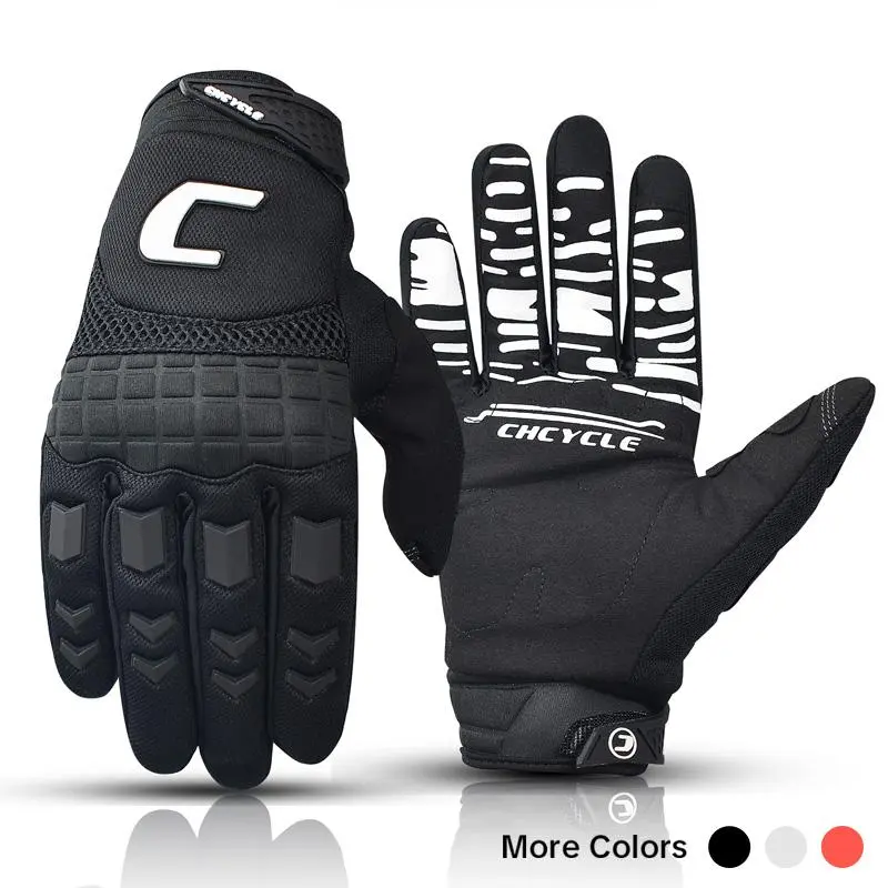 1 Pair Comfortable Motorcycle & ATV & Mountain Bike Gloves, Non-slip Protective Riding Gloves, Touch-screen Gloves for Winter, BMX Protective Gloves 0