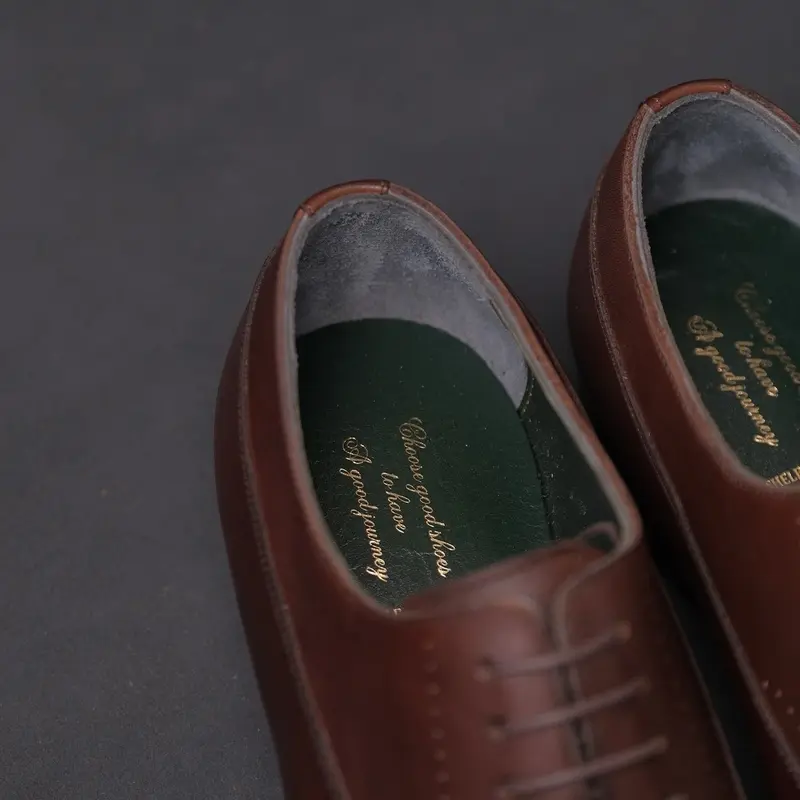 [OB2-N] Oxford Balmoral Brogues Brown | Giày tây da bò Ý ShelbyMan, mẫu giày da Nâu sang trọng dễ phối, giày cưới, giày tây đẹp 7