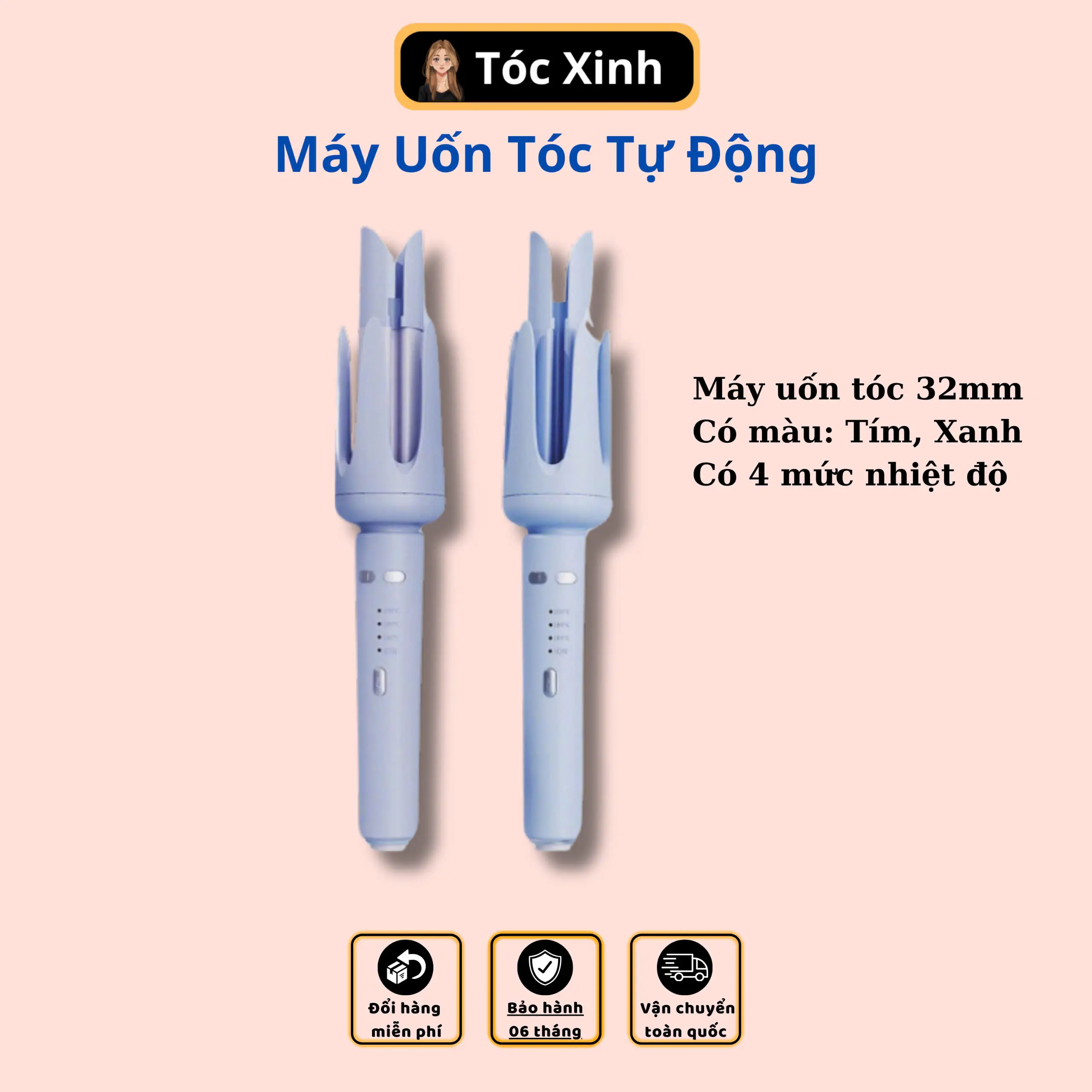 Máy Uốn Tóc Tự Động Tóc Xinh 99 Trục Uốn 32mm UT05