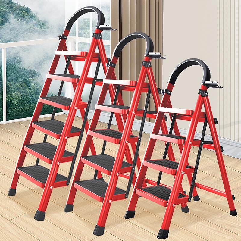 Decroom Thang gấp gọn Thang Ghế Tay 3-8 Bậc Thang Gấp Thuận Tiện Cho Việc Sử Dụng Gia Đình Tải Trọng 500Kg