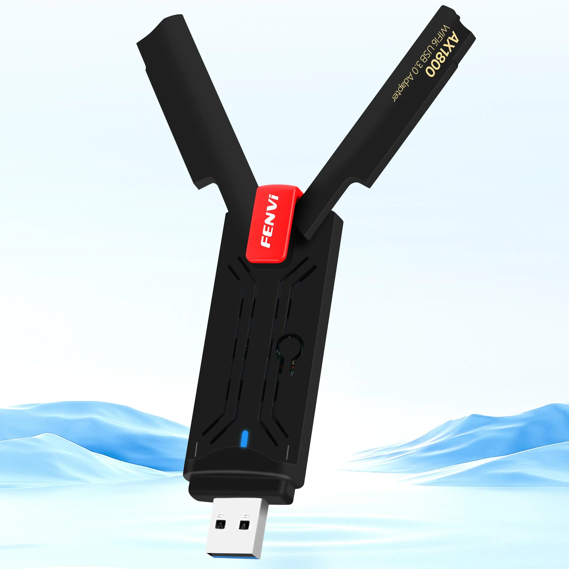 FENVI USB Wireless Network Card, 1800Mbps USB3.0 Wireless Adapter, Dual Band 2.4G/5GHz WiFi6 Network Card for Home Office