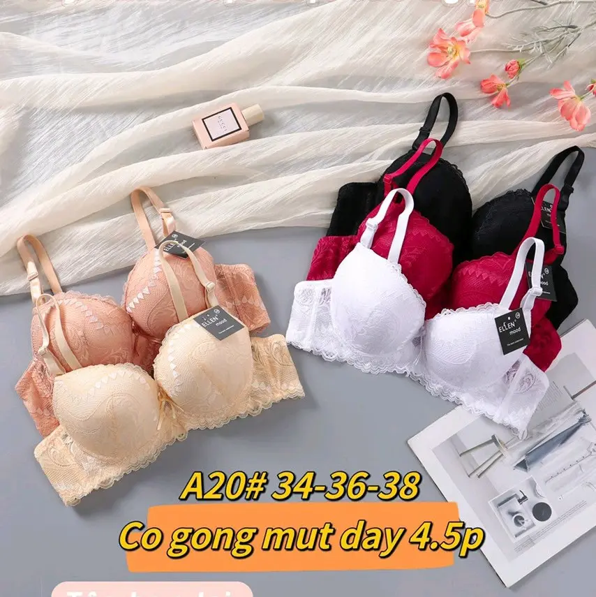 combo 3 áo ngực nữ. áo lót nữ nâng ngực 4.5 phân có gọng A20 Nữ Bra