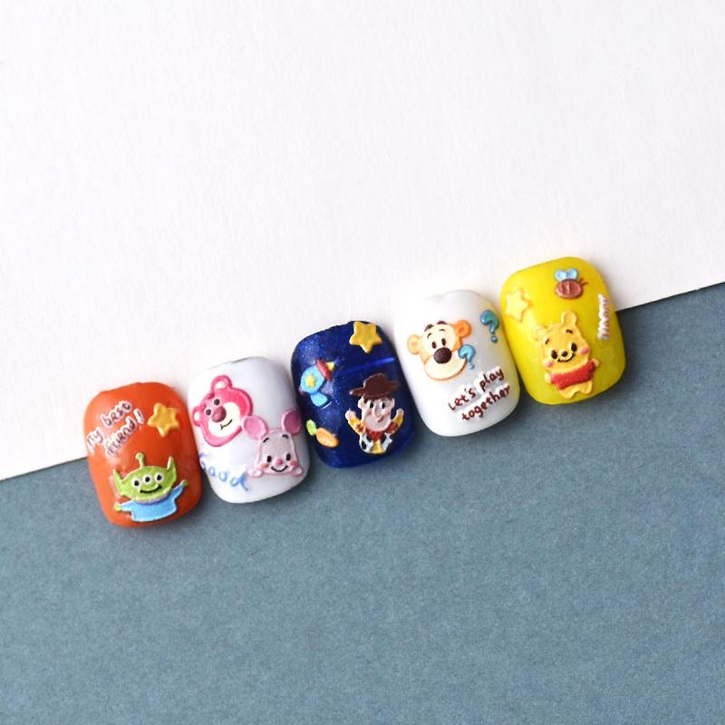 Miếng Dán Móng Tay Nâng Cao, Quy Trình Mới 3D Và 5D, Miếng Dán Dập Nổi Gấu Nhỏ Mật Ong, Miếng Dán Móng Tay Nghệ Thuật Động Vật Hoạt Hình, Thiết Kế Thời Trang 8