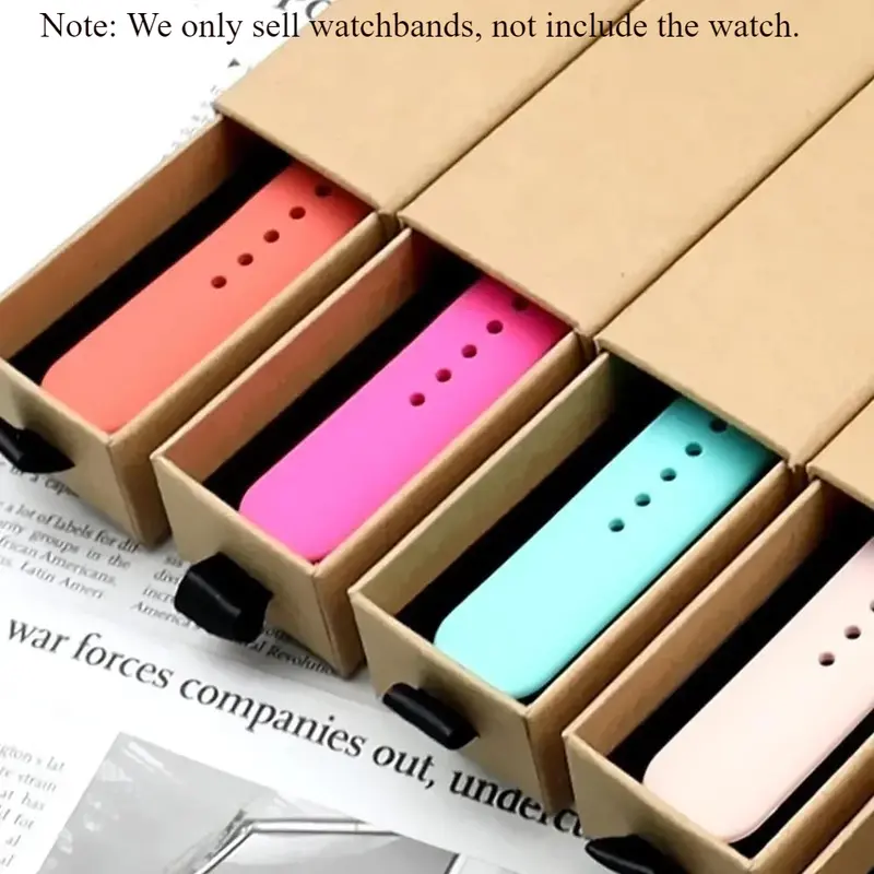 Vòng đeo tay Dây đeo thể thao bằng silicon, Dành cho Apple Watch 49mm, 44mm, 45mm, 40mm, 41mm, 42mm, 46mm, 38mm, Dòng iwatch 10, 9, 8, 7, 6, 5, 4, 3SE, Ultra 2, Correa 8