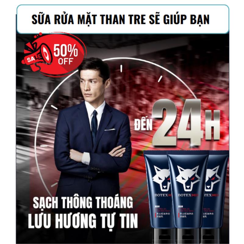 Sữa Rửa Mặt Than Tre BOTEXMEN – BOTEXMEN Làm Sạch Da, Kiểm Soát Bã Nhờn, Se Khít Lỗ Chân Lông, Sạch Nhờn 2