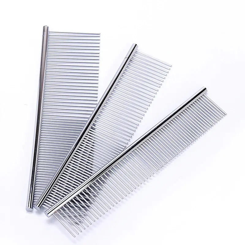 Comb Stainless Steel Pet Grooming Gently Removes Loose Undercoat Flea Comb Pretty