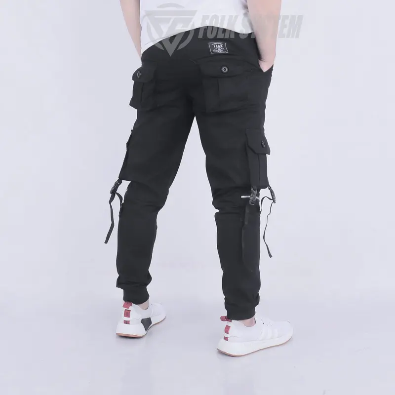Celana Panjang Chino Jogger Cargo FLK Pria  Folksystem 3