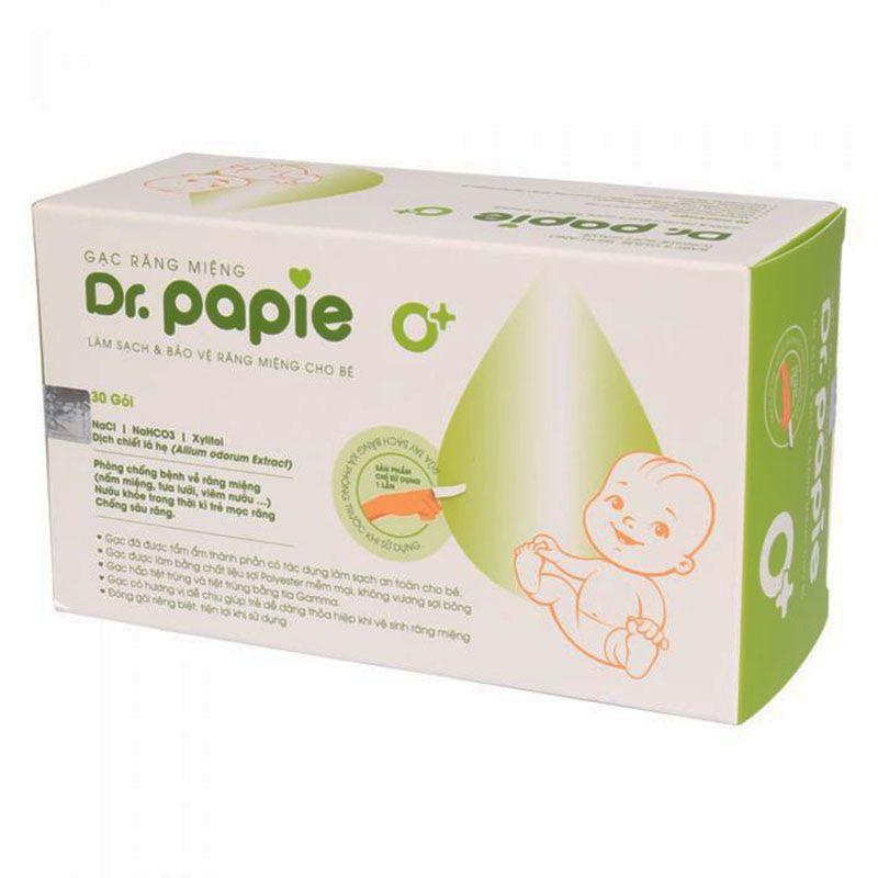 Gạc răng miệng Dr.Papie 0+ cho bé (30 gói) 1