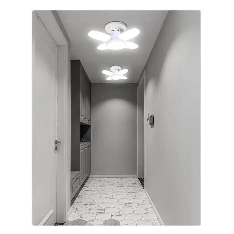 Product Introduction of 28W Fan Shape LED Bulb E27 LED Lamp Foldable 220V 110V Light Bulbs For Home Living Room Warehouse Garage Ceiling Light 31