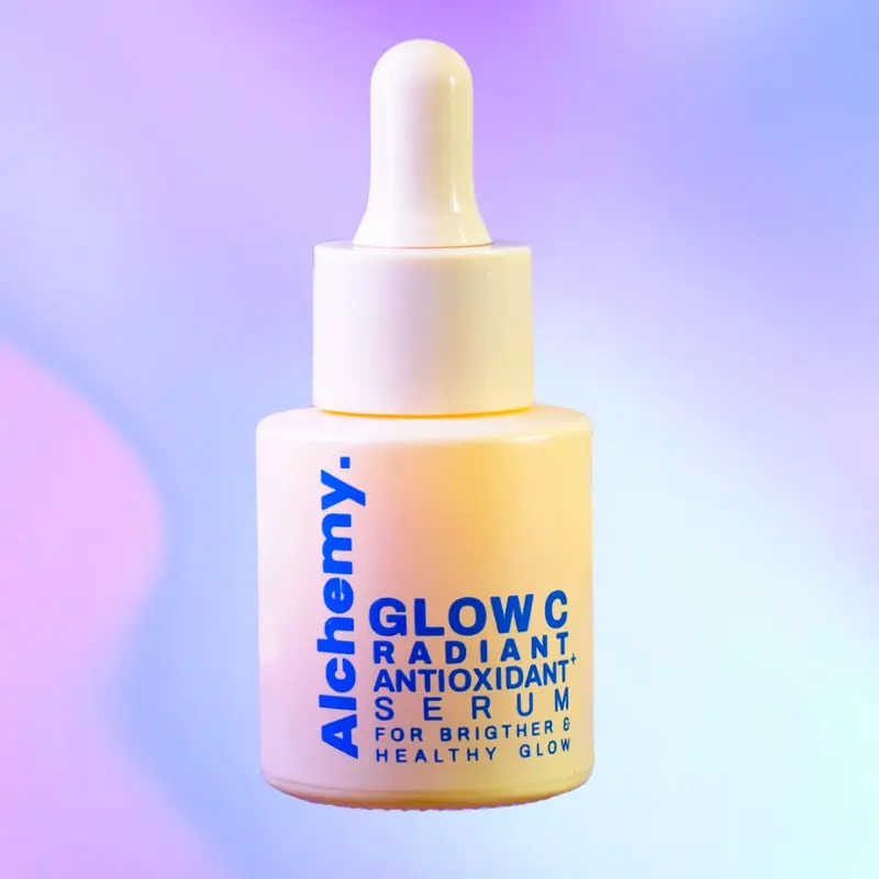 ALCHEMY GLOW C Radiant Antioxidant+ Serum Vitamin C Kulit Cerah dan ANTI AGING | All Skin Types | Perawatan Wajah Brightening Pencerah Kulit Kusam & Dark Spot , Penyamar Kerutan Ceramide Niacinamide Sea Berry Hyaluronic Acid Essence Mencerahkan 4