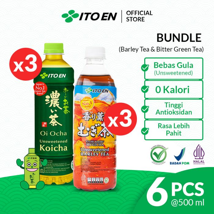 Gambar ITO EN  Paket Koicha 500 ml 3 Pcs & Barley 500 ml 3 Pcs - Bundle Mix Teh Hijau Jepang Tanpa Gula dari ITO EN Indonesia Kota Administrasi Jakarta Pusat Tokopedia