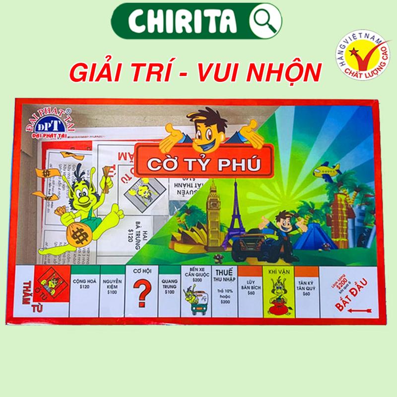 Cờ Tỷ Phú Đại Phát Tài Việt Nam - Bộ Cờ Tỉ Phú Monolopy Loại Lớn/Mini Board game - Đồ Chơi Chirita