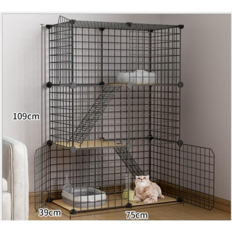 Chuồng mèo 2 tầng 3 tầng chuồng mèo lắp ghép đa năng lưới sơn tĩnh điện giá rẻ