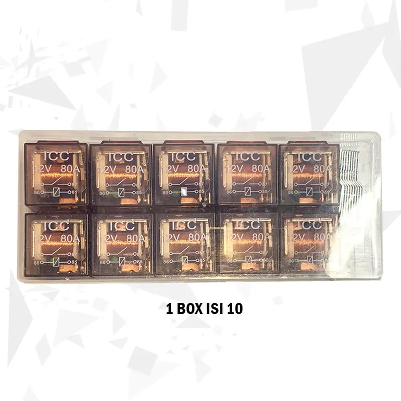 ICC Relay Kaki 4 Transparan 12V untuk Klakson dan Lampu - Isi 10 Pcs - Motorcycle 0