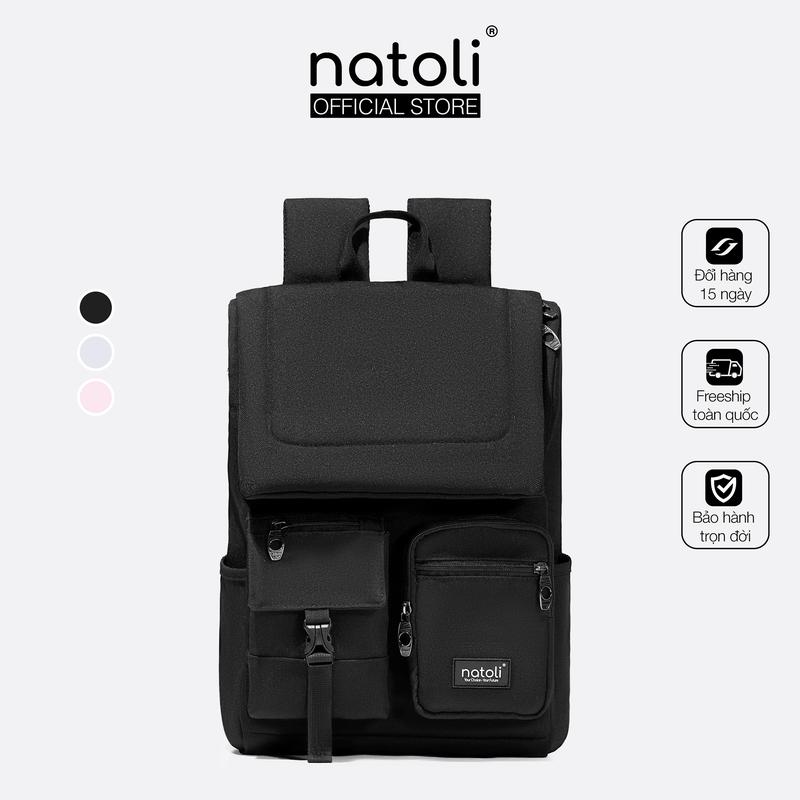 Balo đựng laptop thương hiệu NATOLI, Cặp đi học nam nhiều ngăn chống sốc chống nước tốt - Global Backpack B8