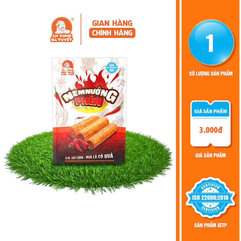 1 gói Snack NEM NƯỚNG PHÊN ,SASHIMI,BÒ KOBE đồ ăn vặt tuổi thơ VIỆT NAM Food -ĂN CÙNG BÀ TUYẾT