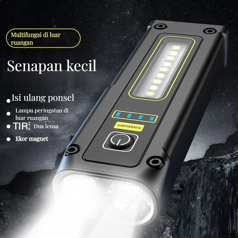 Lampu senter bank listrik LED mini dual penggunaan 7