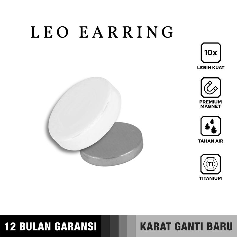 Emrys LEO WHITE Anting Magnet TITANIUM Anti Karat Pria dan Wanita 1