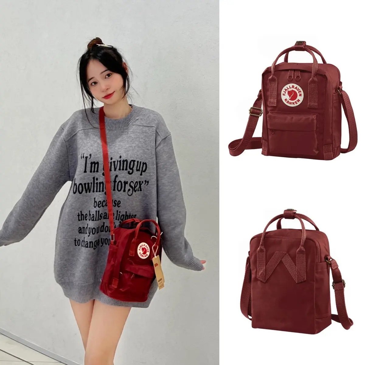 Túi đeo chéo nam nữ sling bag chất liệu vải G-1000