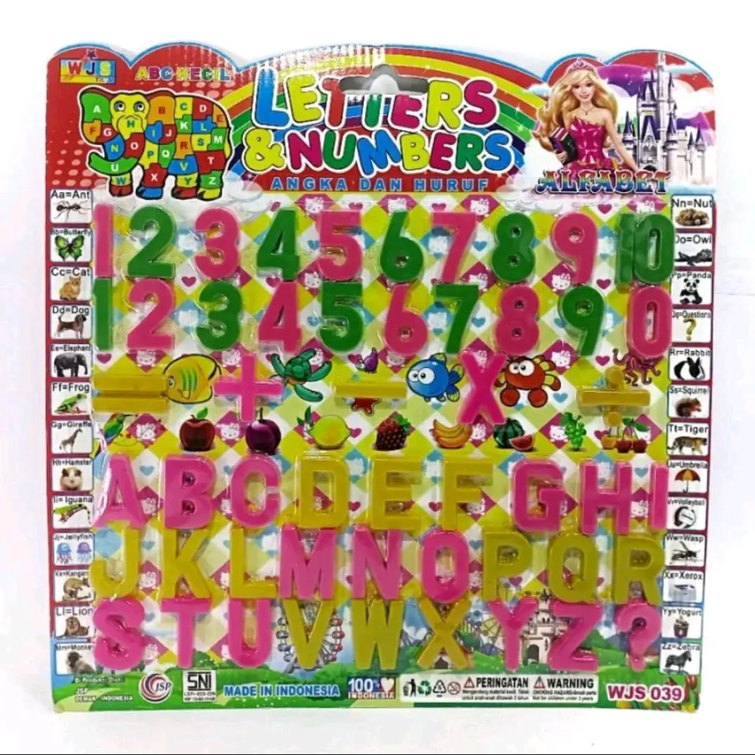 MAINAN ANAK EDUKASI ANAK MAINAN BELAJAR ANGKA DAN HURUF LETTER NUMBER ...