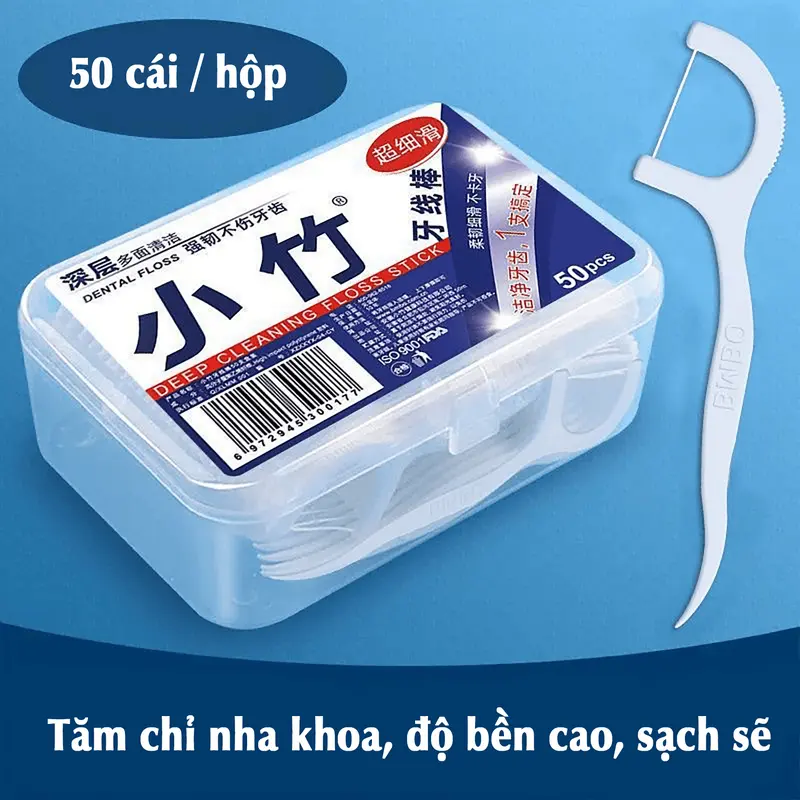 Hộp 50 Chiếc Tăm Chỉ Nha Khoa Sợi Chỉ Mảnh Combo 12 Hộp 600 Chiếc Tăm Chỉ Nha Khoa Lấy Thức Ăn Khỏi Kẽ Răng Độ Bền Cao Sạch Sẽ Tiết Kiệm 0