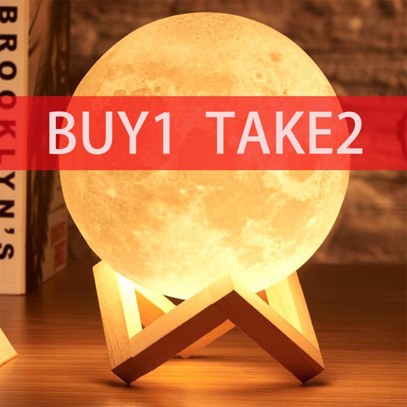 【delivery 24 hour 】BUY 1 TAKE 2 3D Moonlight LED Table Lamp Girl's ...