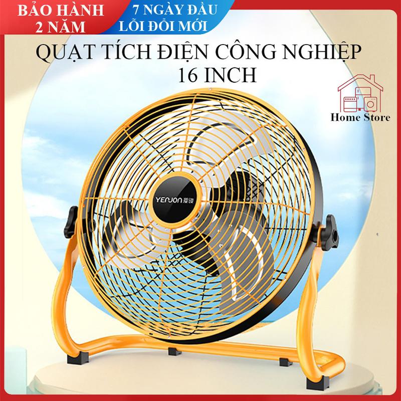Quạt tích điện công nghiệp đường kính cánh quạt 16 inch, quạt sạc pin công suất lớn sạc 1 lần sử dụng hơn 20 tiếng. Bảo hành 24 tháng trên toàn quốc, đổi mới trong 7 ngày đầu nếu phát sinh lỗi từ nhà cung cấp.