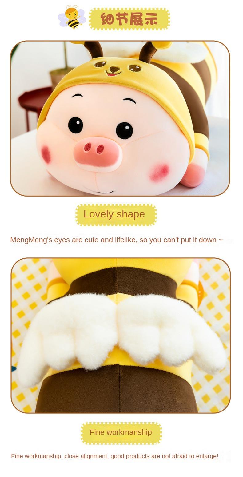 Product Introduction of Mainan Mewah Babi Besar, Tulen dan Comel, Anak Patung Babi Malas, Bantal Baling Panjang, Babi Lebah 25