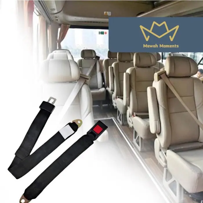 128cm 2 Titik Universal Safety Seat Belt Mobil Adjustable Safety Seat Belt Titik Universal Safety Seat Belt Mobil  Sabuk Pengaman