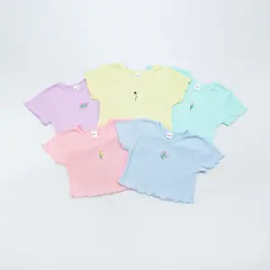 Owlet - (BELI 2 LEBIH HEMAT) Blouse anak / kaos anak perempuan / Atasan anak perempuan / atasan crop top anak / atasan crop tee / crop top Motif Bordir