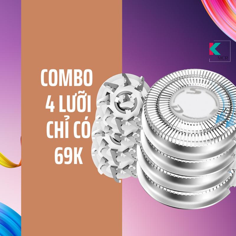 Combo 4 lưỡi dành cho máy cạo râu 187 , 585 Skincare mặt cho nữ