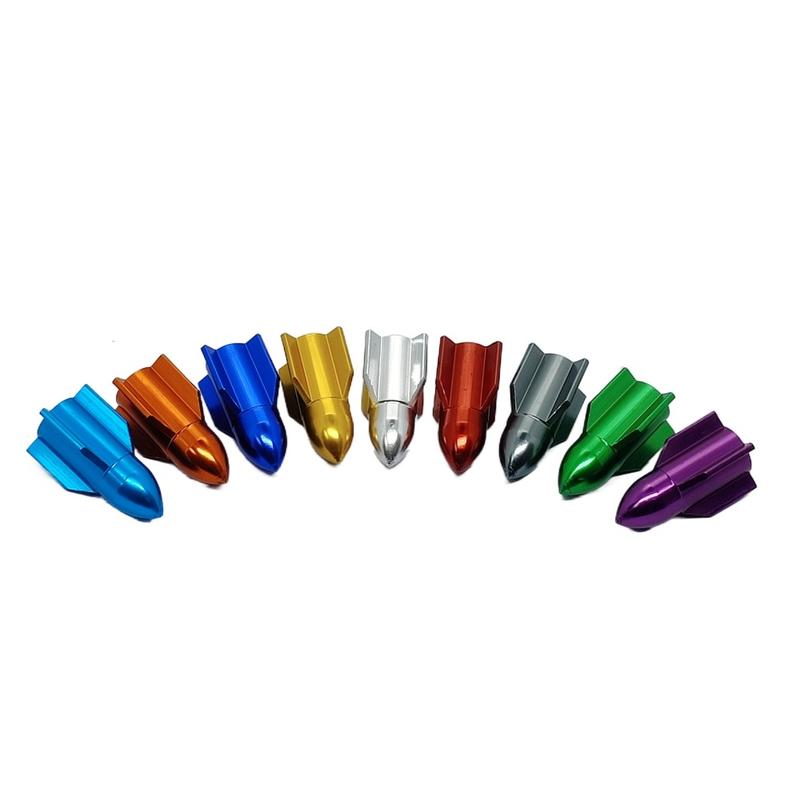 Product Introduction of Cap Air Cap Airtight Cover Aluminum Alloy Car Tire Valve Cap Multicolor Dustproof Motorcycles Air Dust Cap Universal Rocket Shape Aluminum Tire Valve Stem Caps Bicycle 10