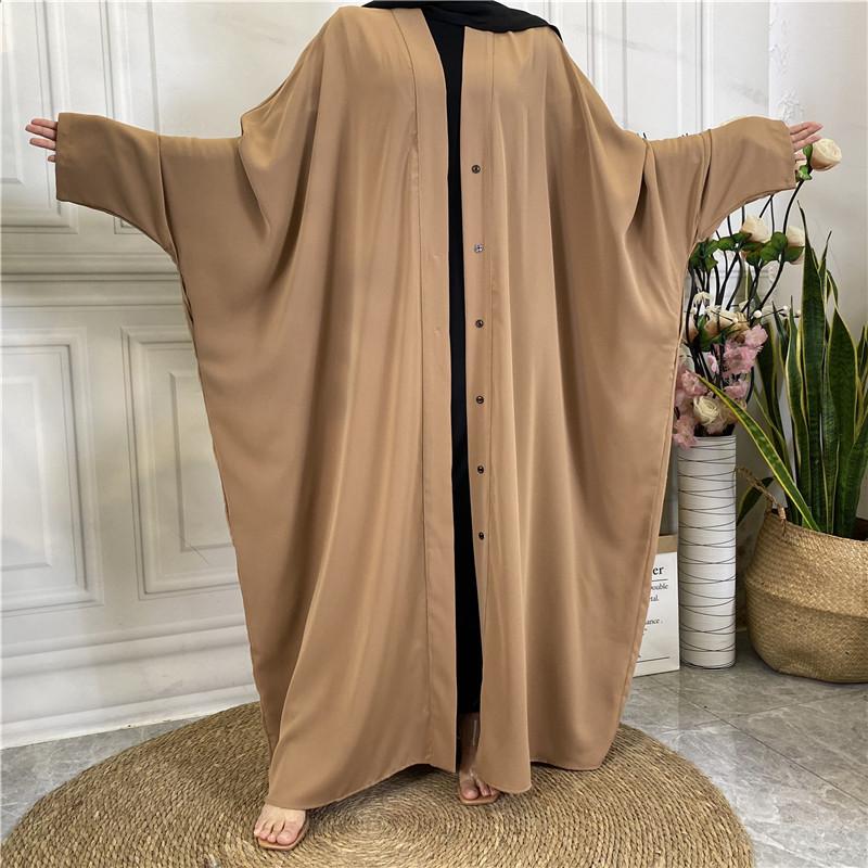 Product Introduction of 2022 New Middle Eastern Dubai Hot Style Solid Color Tie Button Cardigan Robe 1923 30
