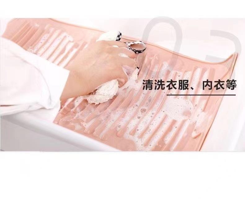 Product Introduction of Silicone Washboard Laundry Wrench Household Foldable Soft Non-Slip Suction Cup Laundry Mat Portable Laundry Board 3