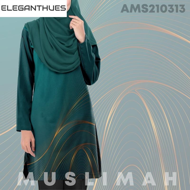 ElegantHues Couple Tshirt Muslimah couple wear couple set Couple Shirt baju sedondon Short Sleeves 3