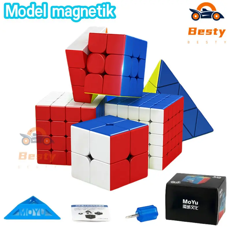 【Besty】Meilong Kubus Magic Cube Magnetik 3x3 Original / Magic Cube Magnetik Meilong 3x3  / Magic Cube 3x3 Premium 3.47 WCA / Magic Cube 3x3 Licin / Mainan Edukasi Anak